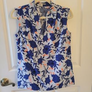 Halogen blue and pink sleeveless top